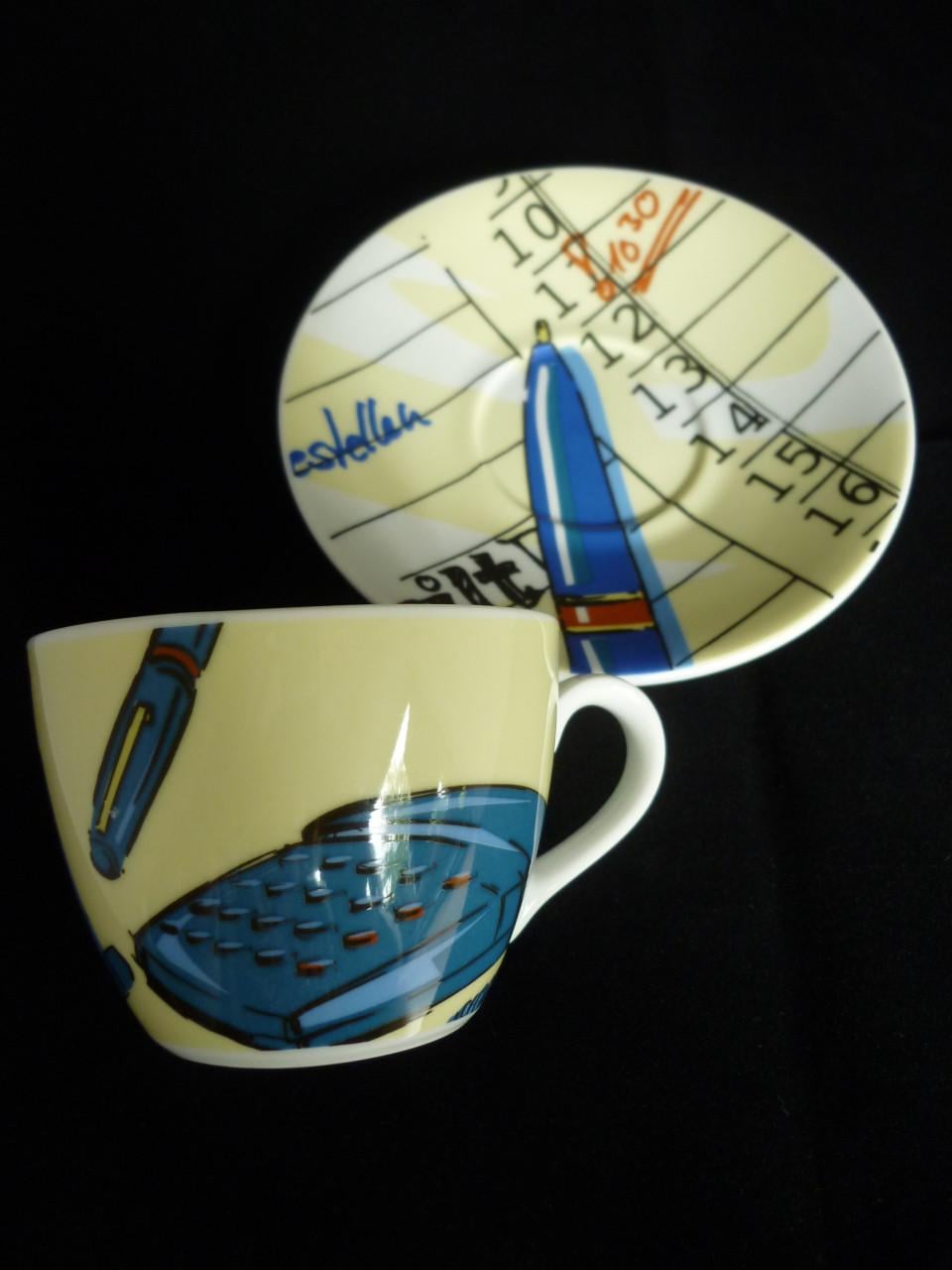 Set van 2 kop en schotel Arzberg Kunst Collectie