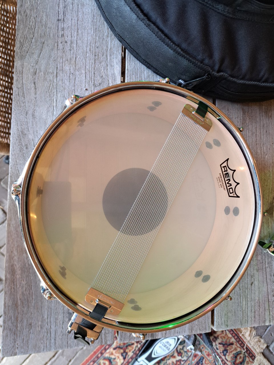 Snare drum steel pearl