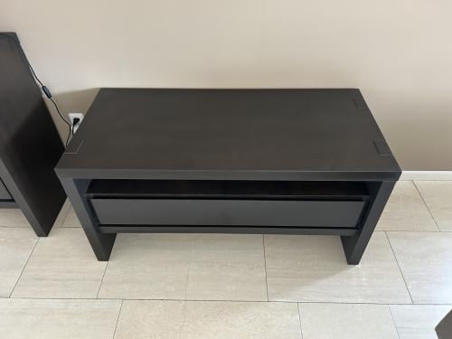 Zwart eiken TV/Audio meubel met lade