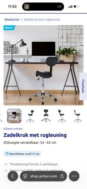 Nieuwe Zadelkruk met rugleuning