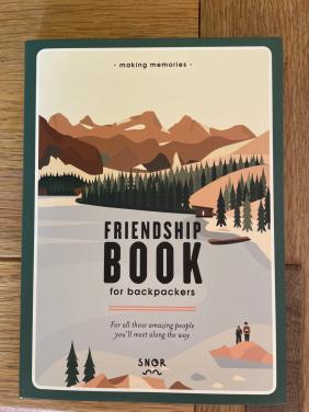 Friendship book for backpackers
