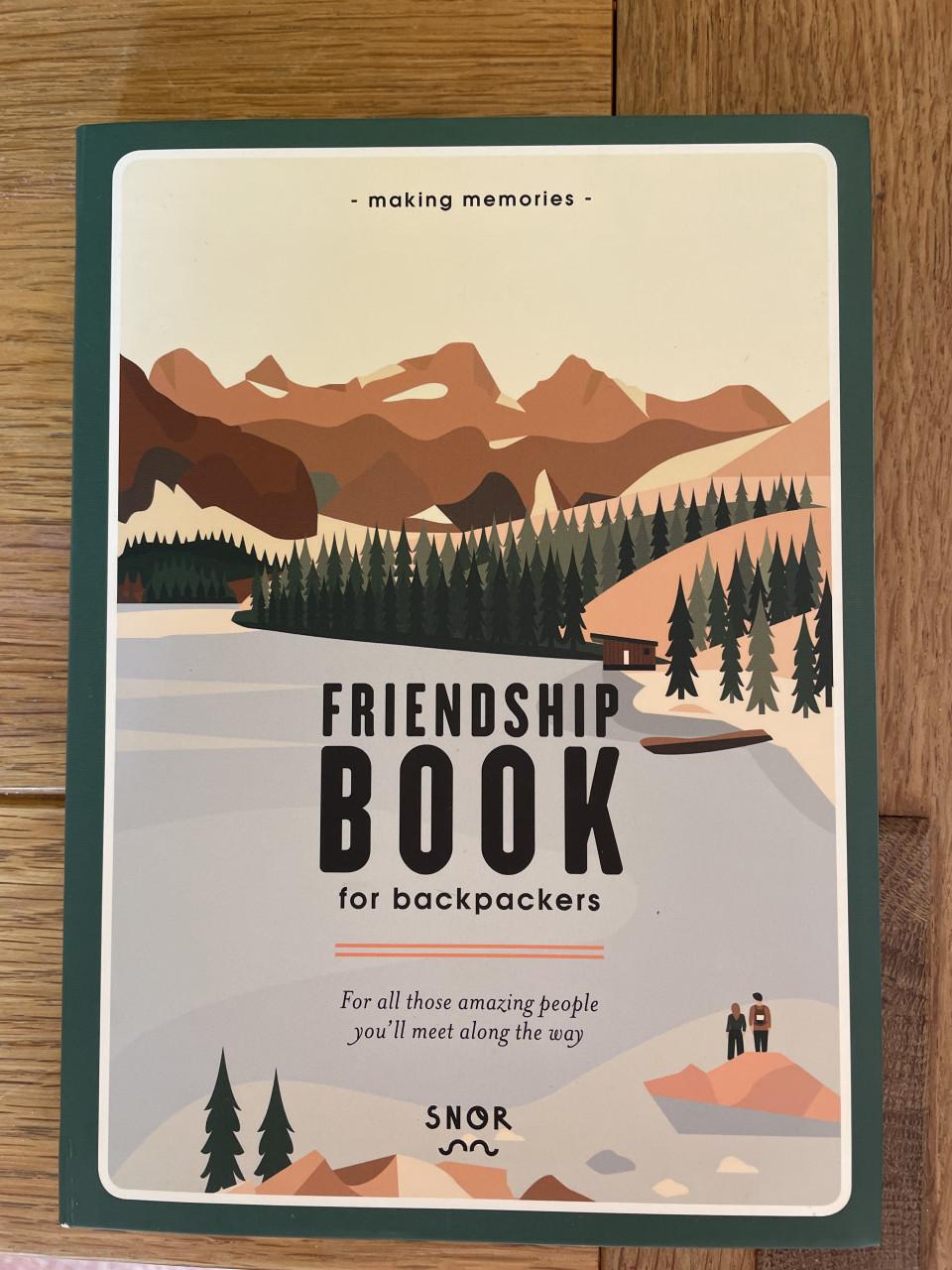 Friendship book for backpackers
