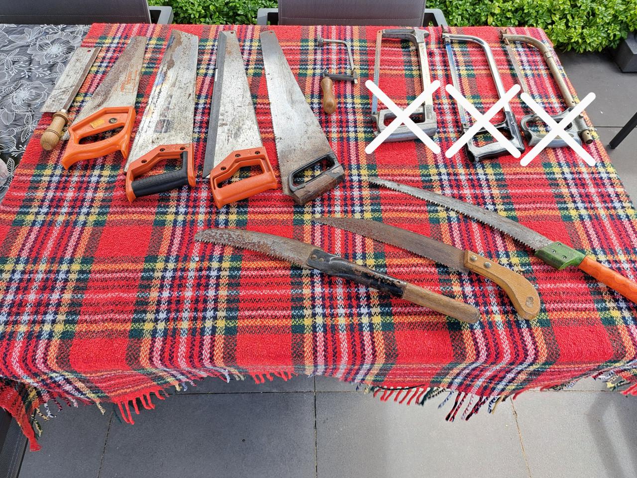 Tuingereedschap, klusjes dienst, diverse zagen etc.