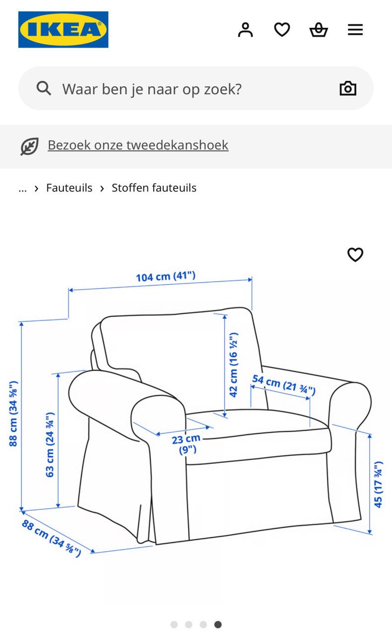 Fauteuil van stof
