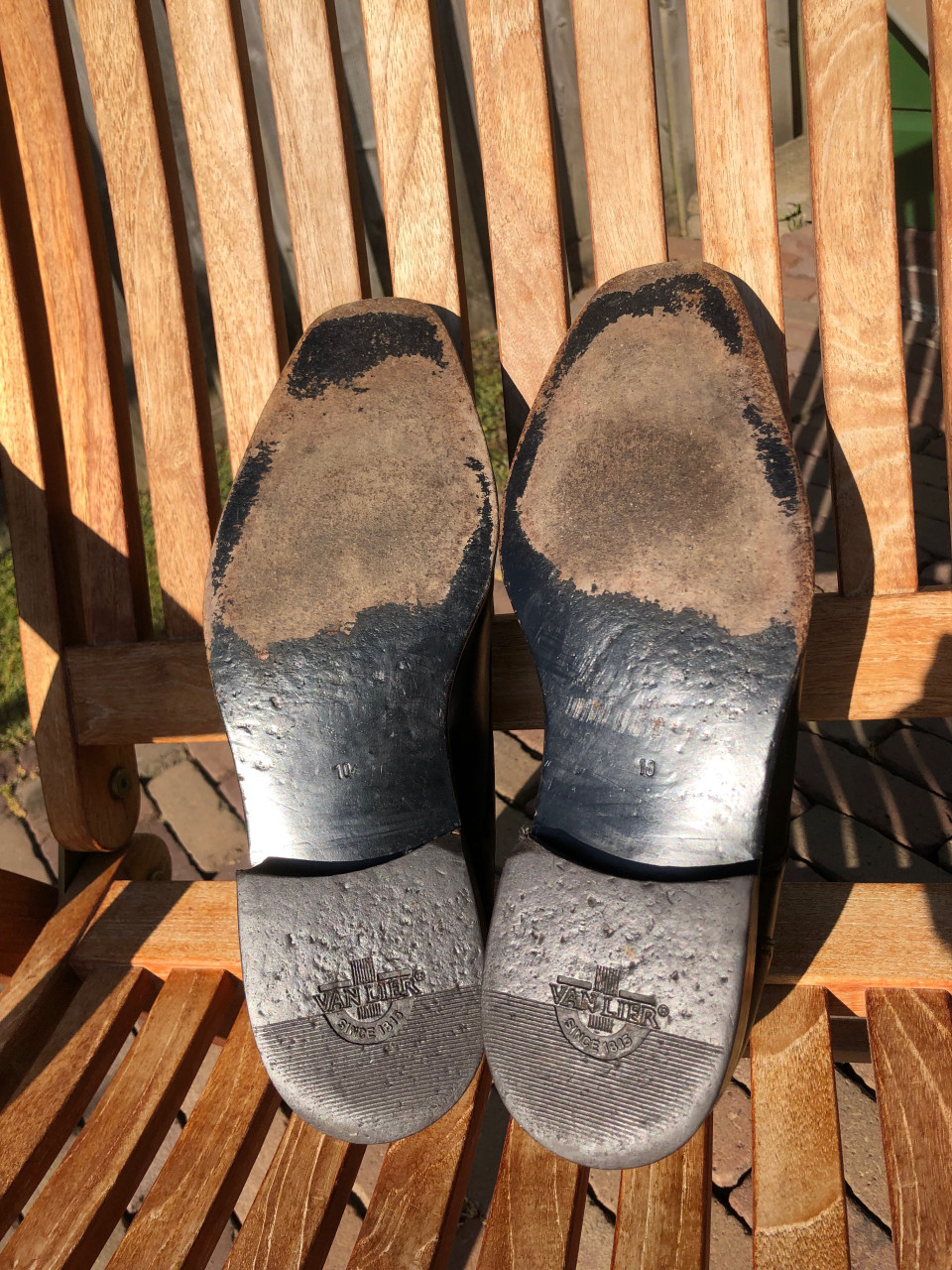 Zwarte Van Lier schoenen maat 10 is 44.