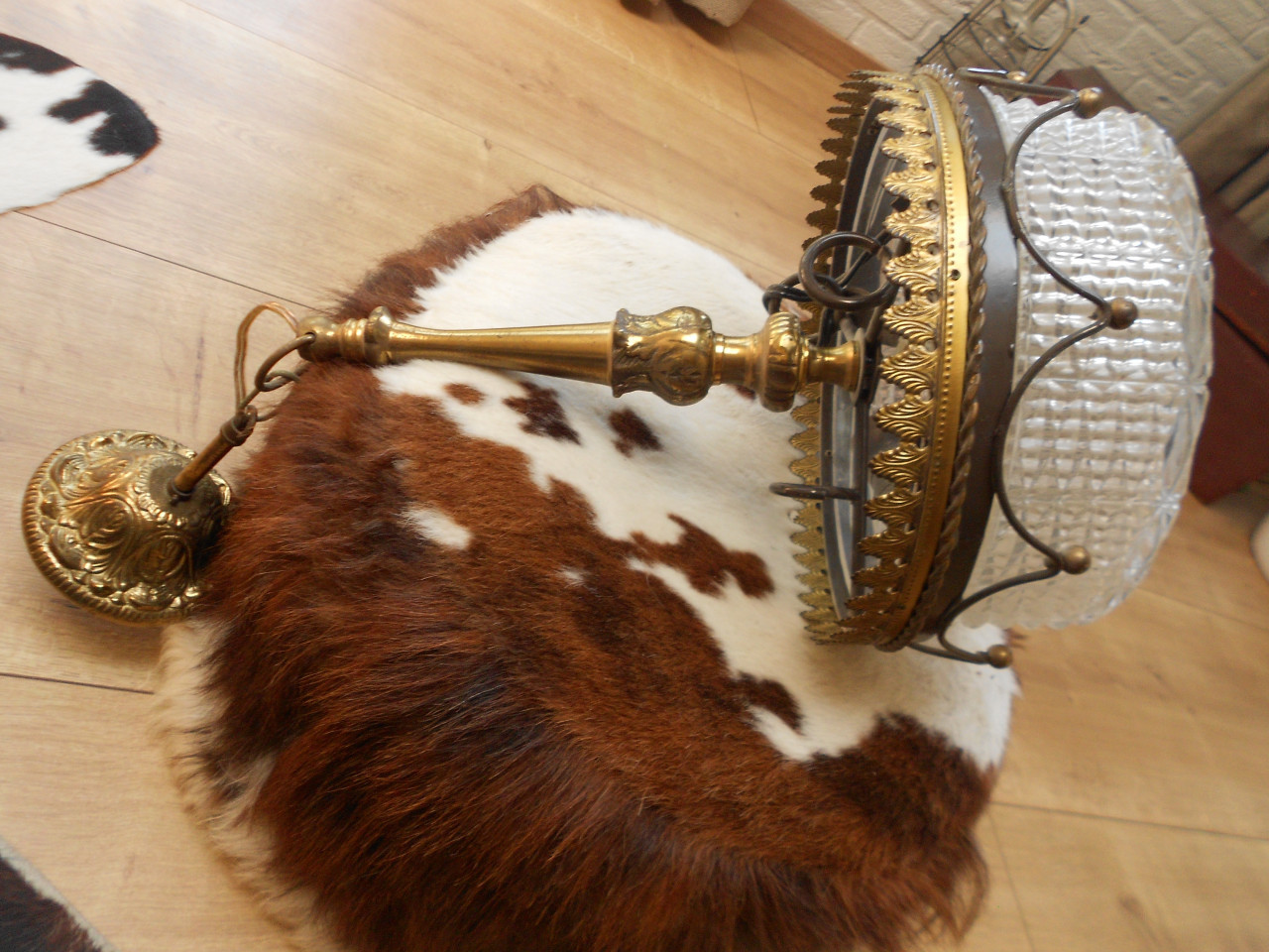 Antieke zware hallamp hal lamp plafondlamp