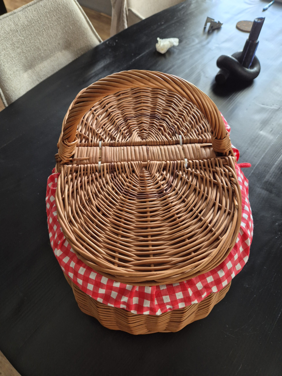 Te koop picknikmand riet