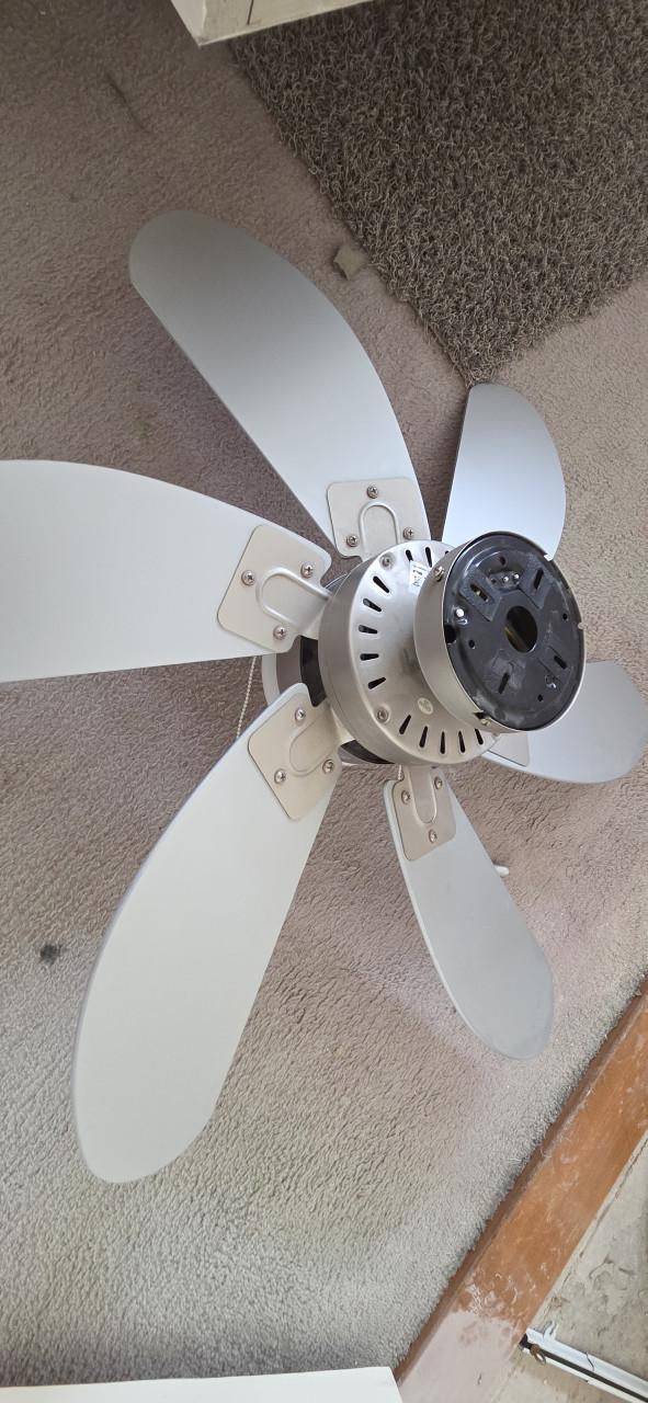 Plafondventilator grijs 6 bladen met verlichting