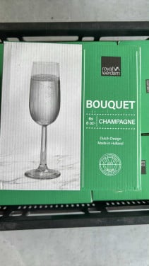 Champagneglazen per doosje van 6