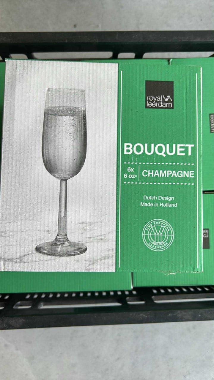 Champagneglazen per doosje van 6