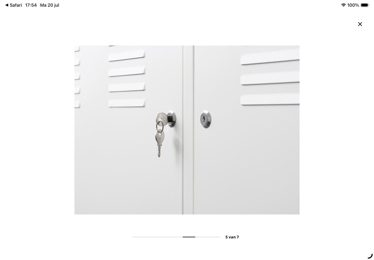Ikea metalen kastje wit