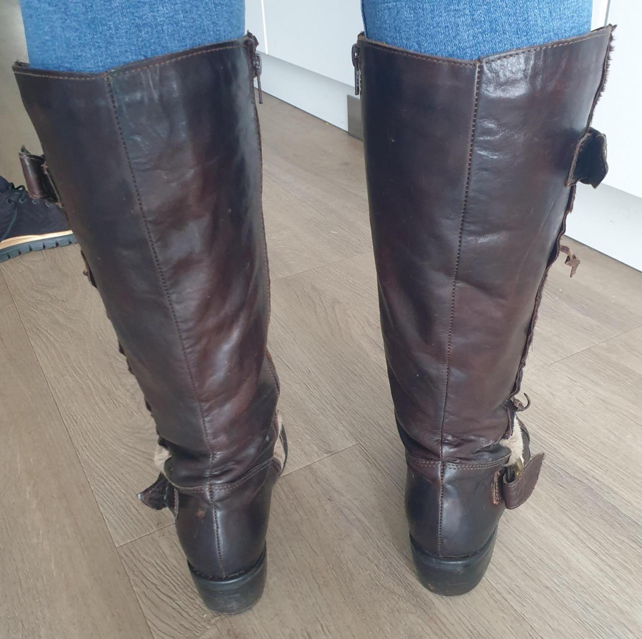 Dames leren Western cowboylaarzen handgemaakt en gekocht in Italie maat 39