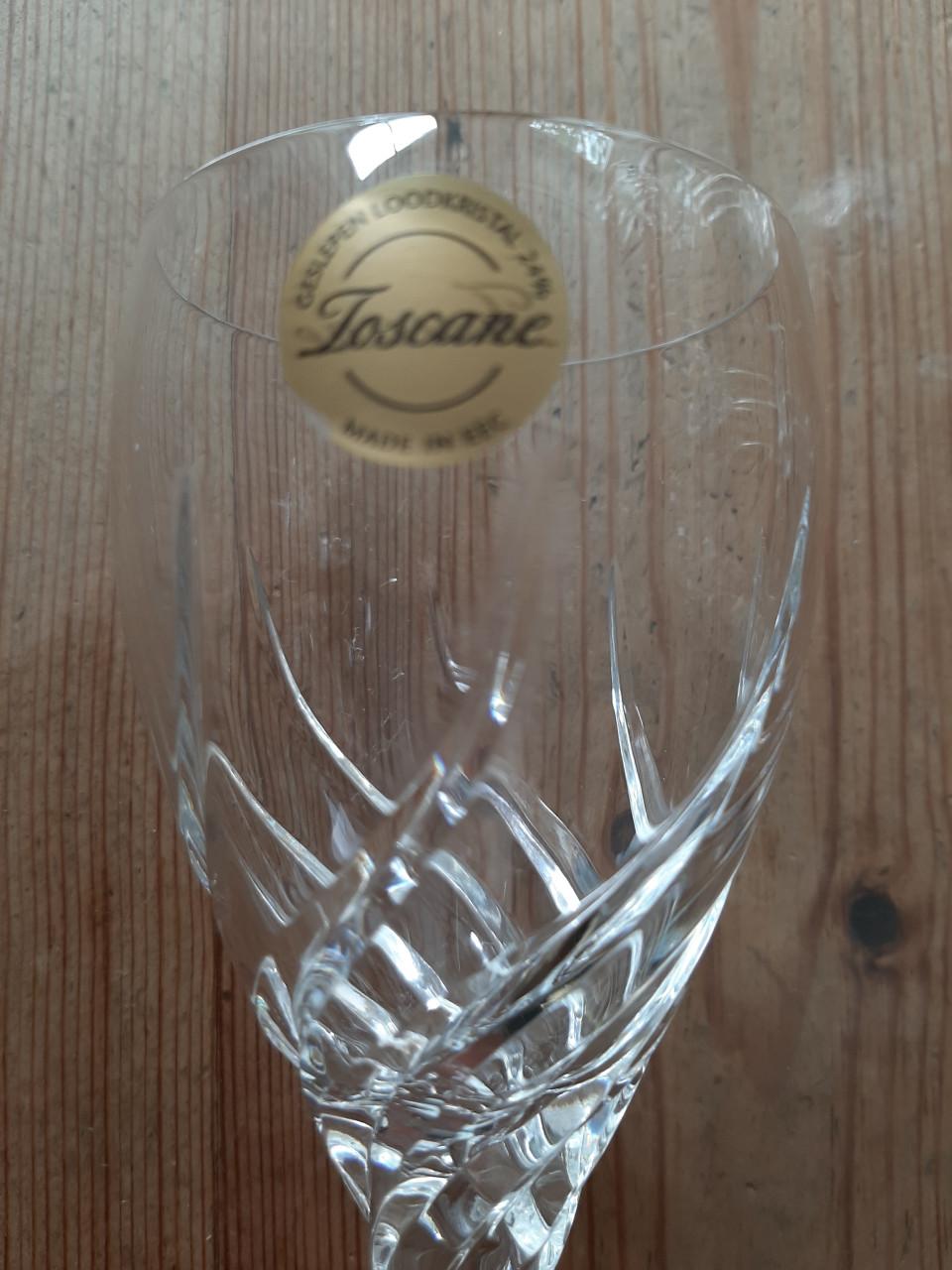 WEDGWOOD TOSCANE - 6 PORT / SHERRY GLAZEN - KRISTAL - DIA 6 CM