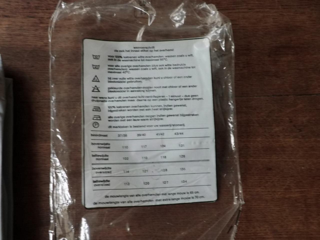 Overhemd met boordmaat 41.