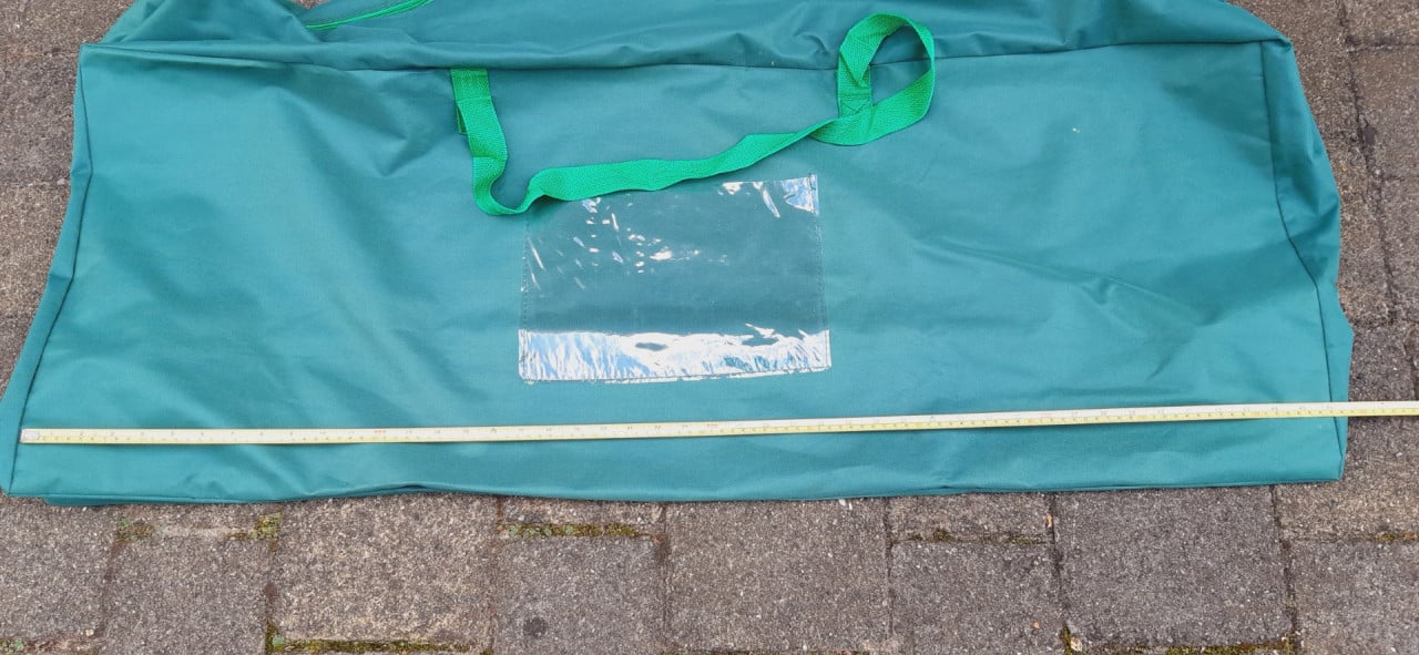 Kerstboomtas, groen dubbele rits, opvouwbaar