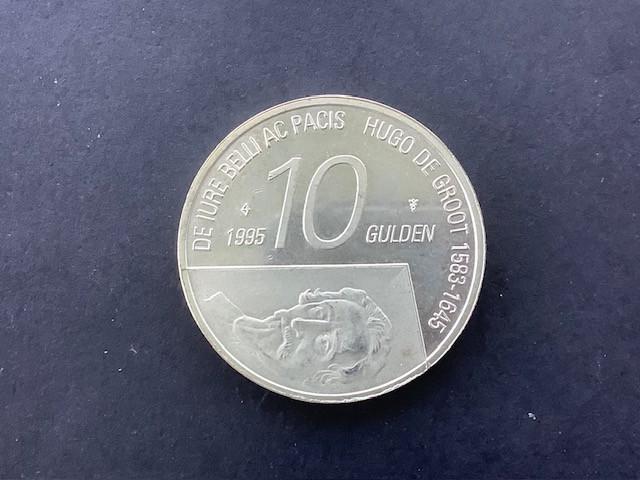 Beatrix, 10 gulden 1995 Hugo de Groot,  zilver.