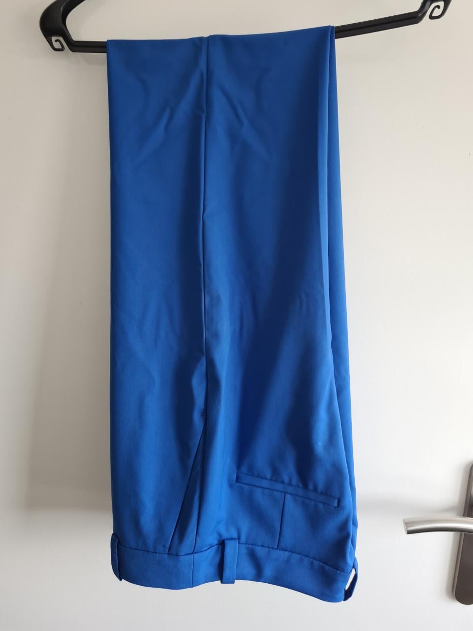 Nieuw ! Kobalt blauwe broek met wijde pijpen Mt 34 / 36