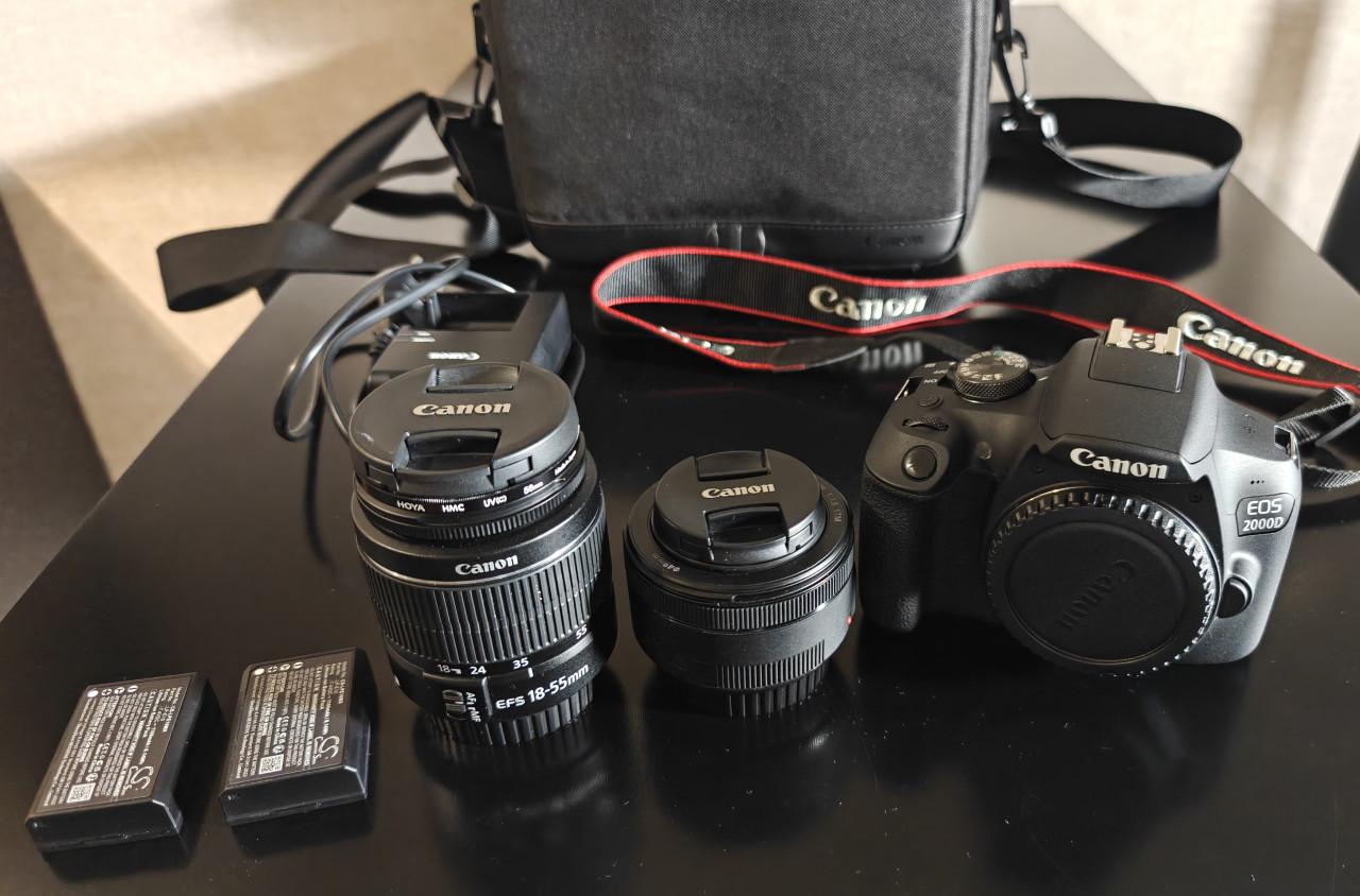 Canon EOS 2000D + 18-55mm f/3.5-5.6 IS II + 50mm