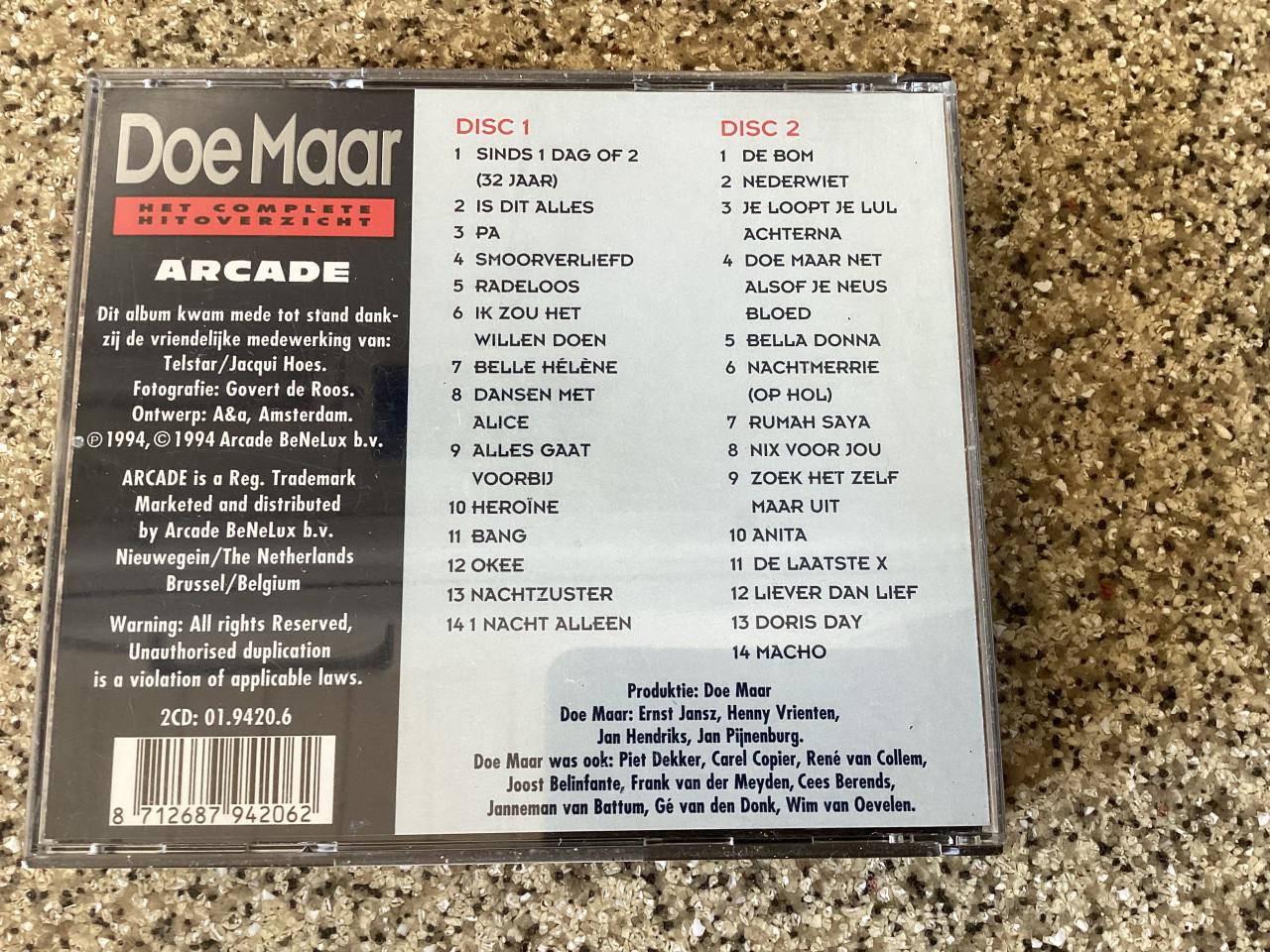 2 CD’s met het complete overzicht van: Doe maar.
