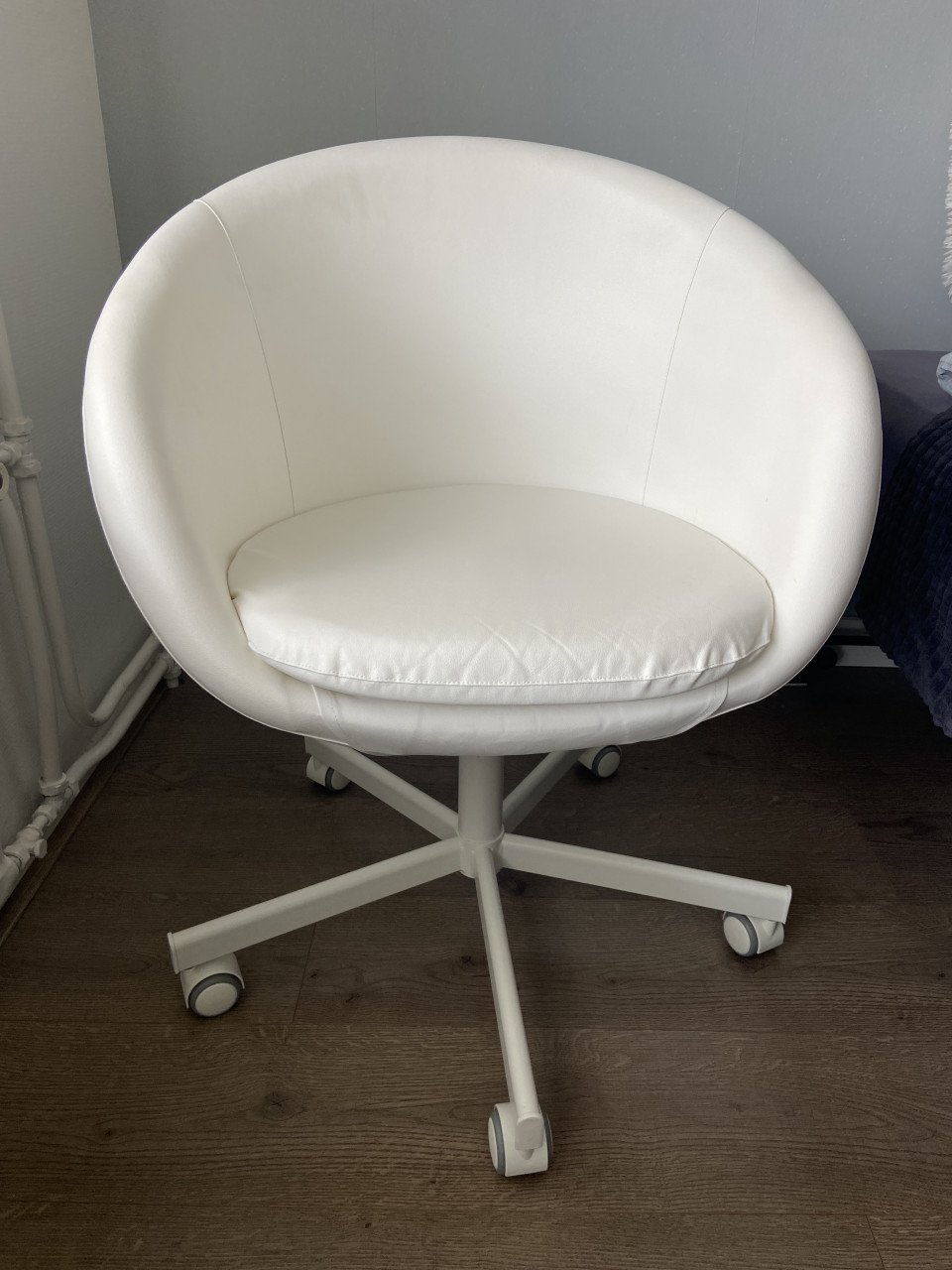 Luxe Stoel (bureau/kaptafel) Wit - Draaiend