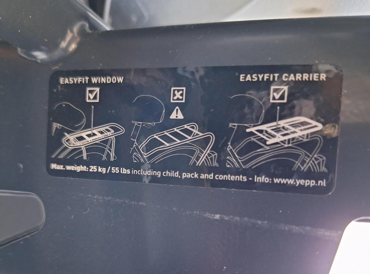 Fietsstoeltje Yepp Maxi event met adapter
