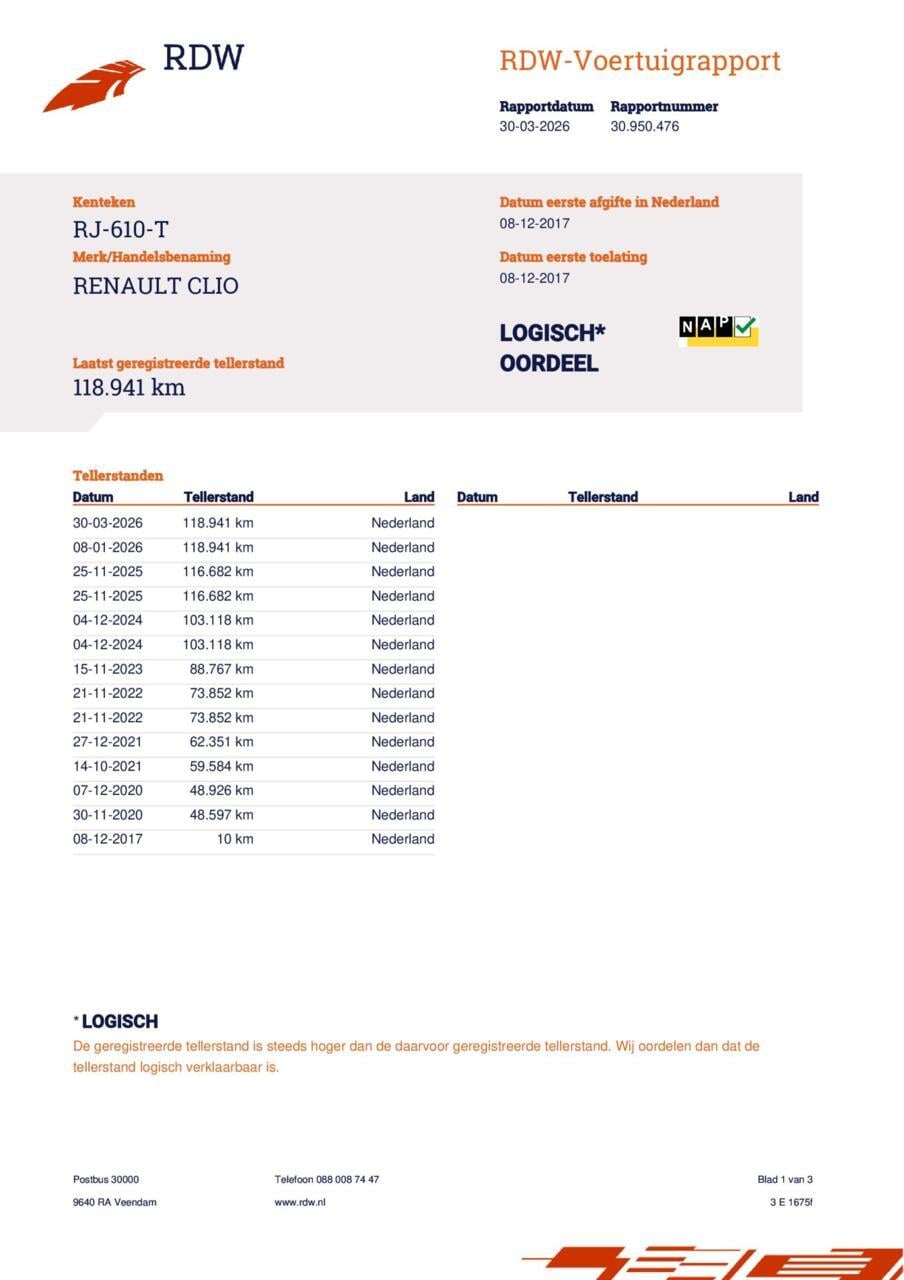 Renault Clio 0.9 tce limited / origineel nl / 1e eigenaar / dealeronderhoud