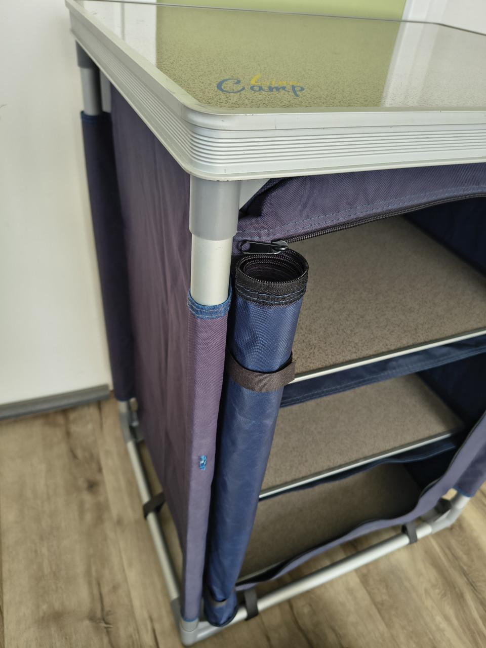 Prachtige, stevige campingkast, Line Camp kampeerkast in tas