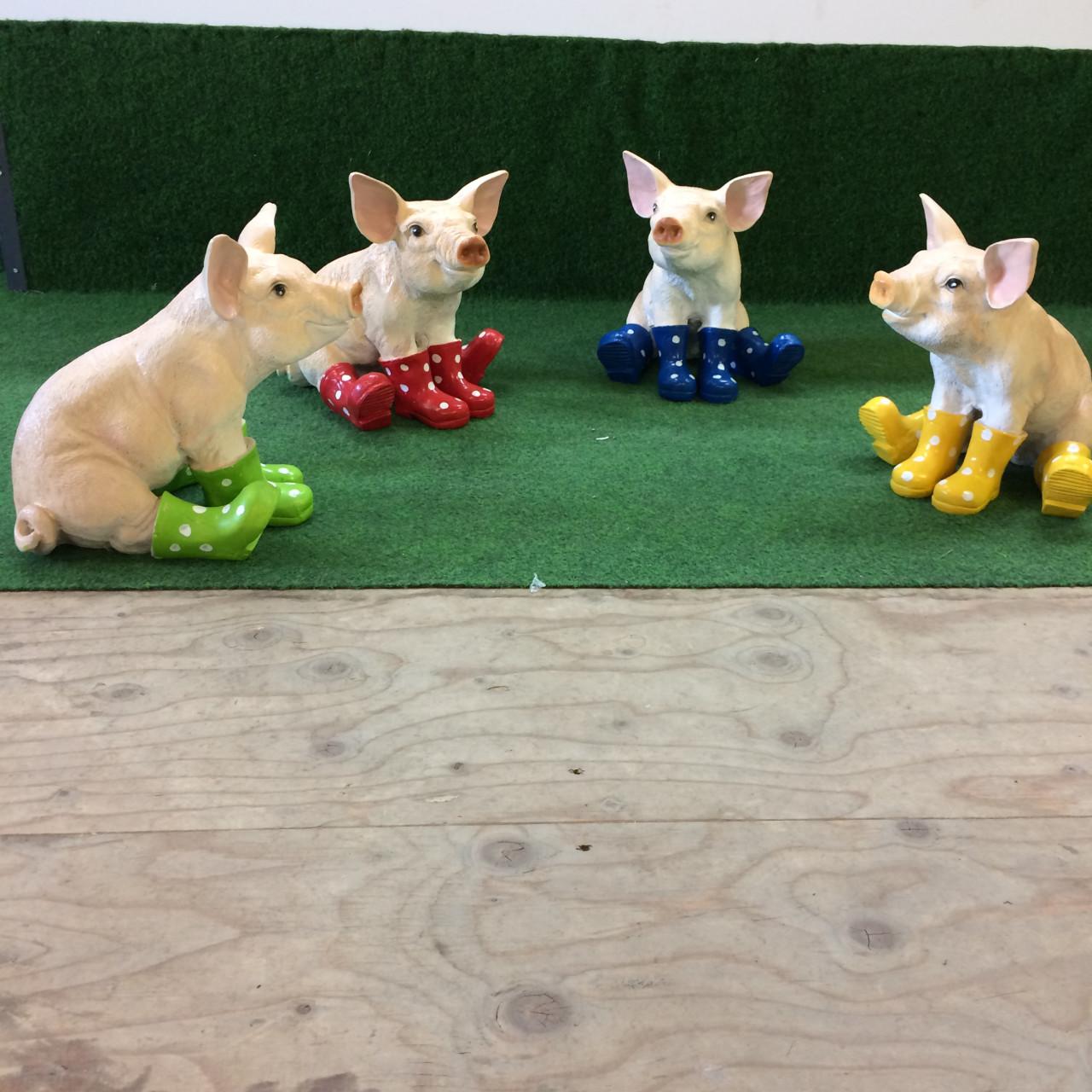 Roze tuinkabouter met zonnebril - 41cm - Tuindecoratie