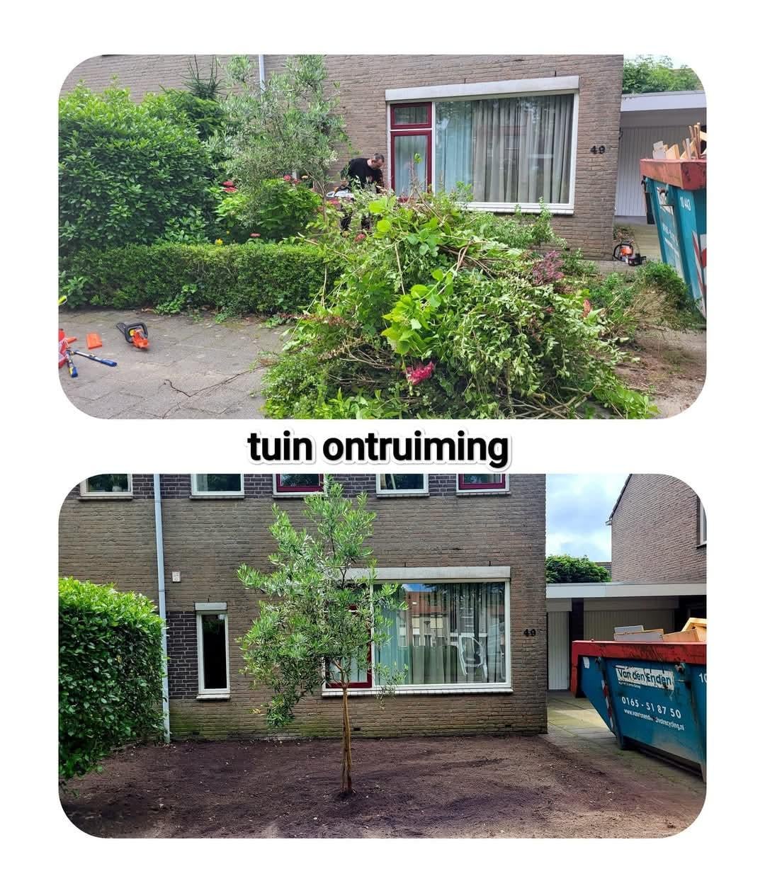 Tuinonderhoud/afvalophalen/ minigraver
