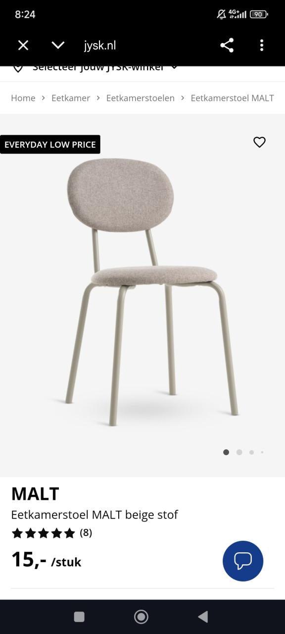 5 stoelen