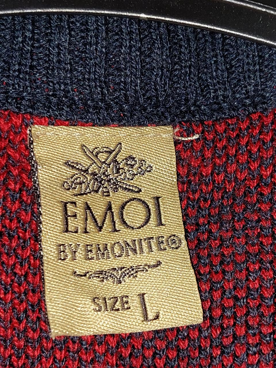 Leuk zwart/rood geblokt damesvest mt large
