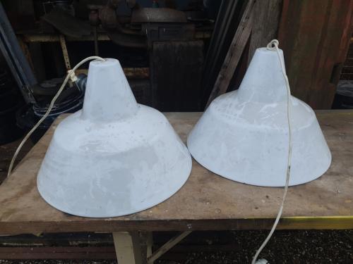 Lampenkappen, wit emaille