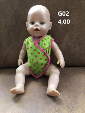 Poppenkleertjes baby born. Rompertje. Opbrengst KiKa.