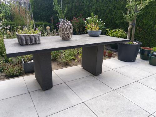 Tuintafel van composiet met 6Allure Rotan tuinstoelen te koop