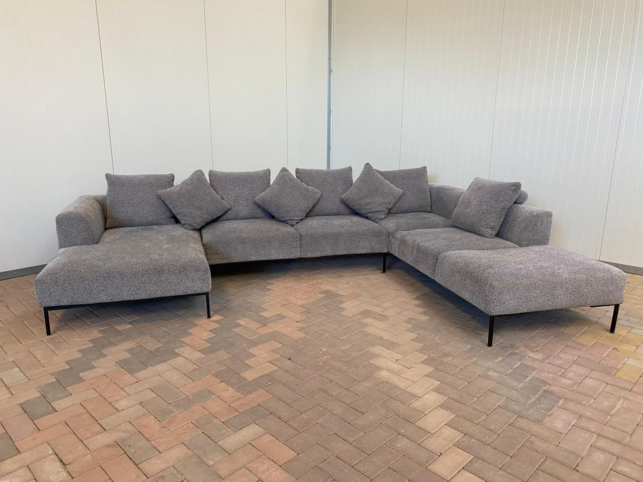 Montel Grote Grijs Stoffen U-Bankstel–Gratis levering NL