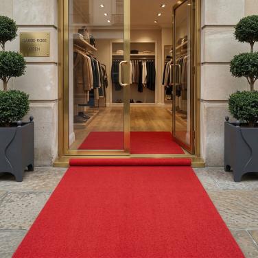 Rode loper voor modeshow