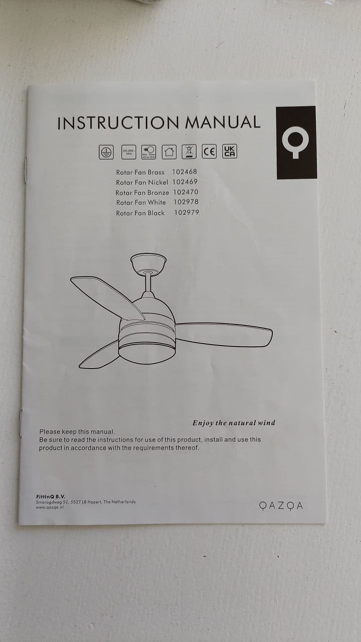 Plafondventilator met lamp