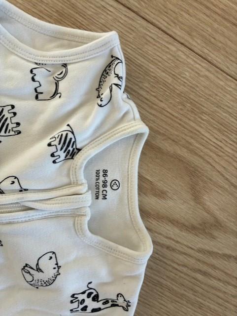 Witte slaapzak Bambino met diertjes maat 86-98