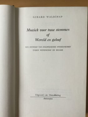 Gerard Walschap Muziek voor 2 stemmen