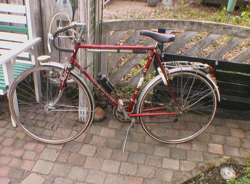 Oldtimer sport fiets batavis 14 versnellingen rees stuur