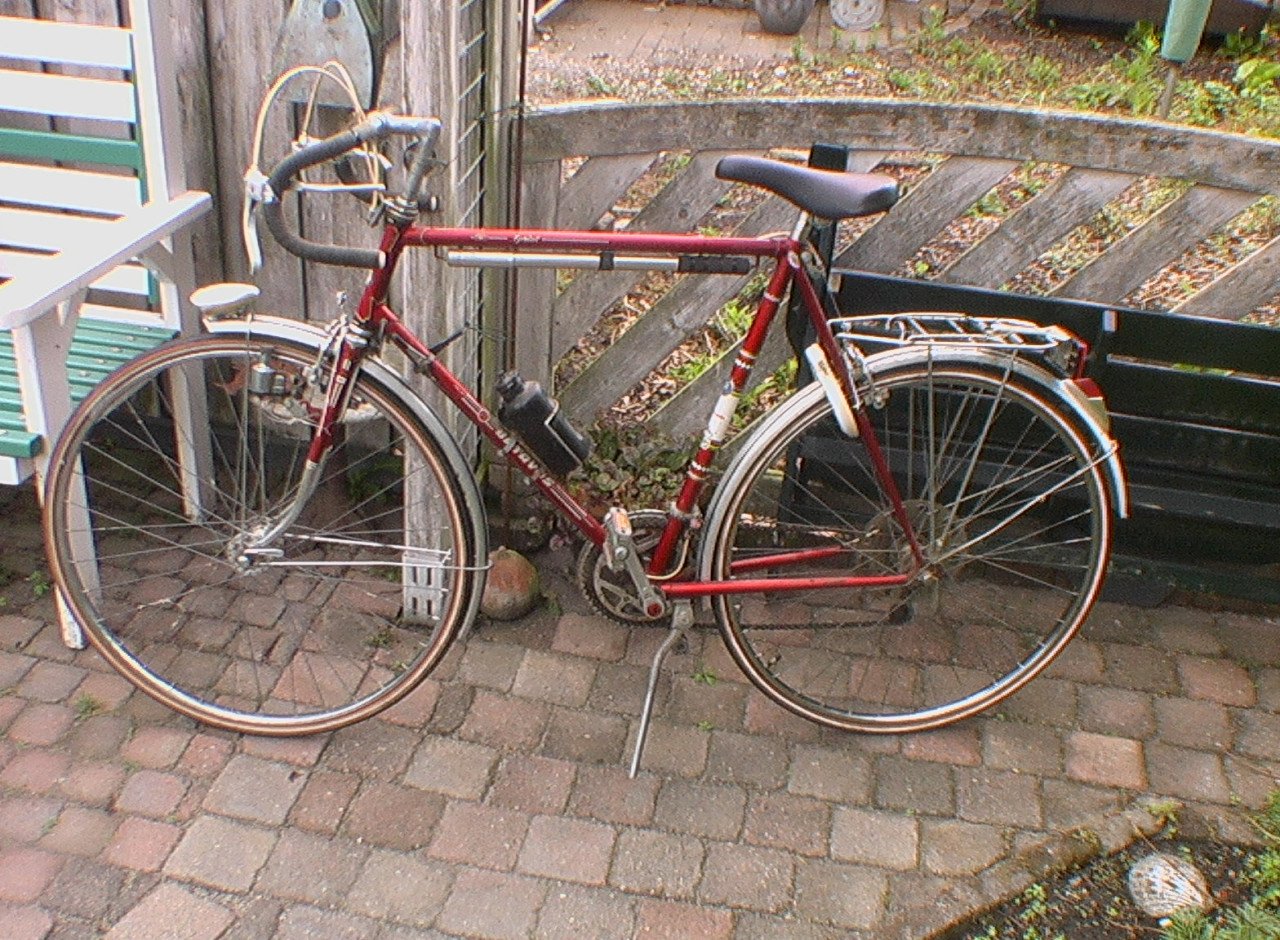 Oldtimer sport fiets batavis 14 versnellingen rees stuur