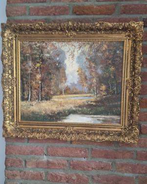 Schilderij bosvennetje van Jan van Vlaardingen