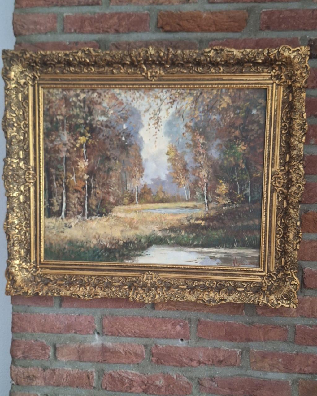 Schilderij bosvennetje van Jan van Vlaardingen
