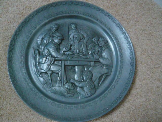 TINNEN WANDBORD 30 CM DOORSNEE