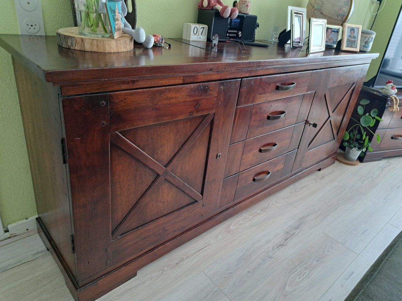 Dressoir, TV meubel, spiegel