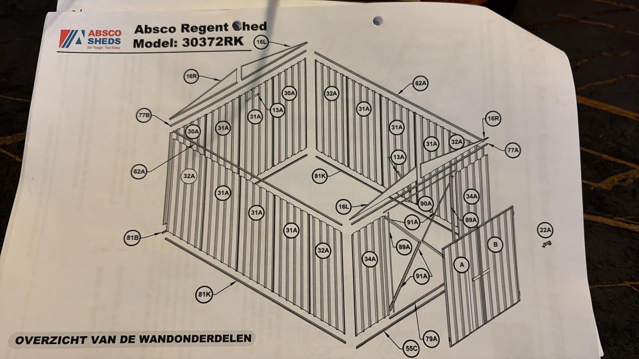 Metalen tuinschuur