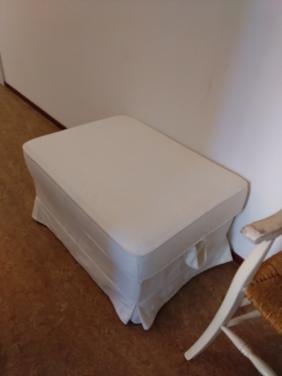 Hocker, poef, voetenbank ikea Ektorp wit