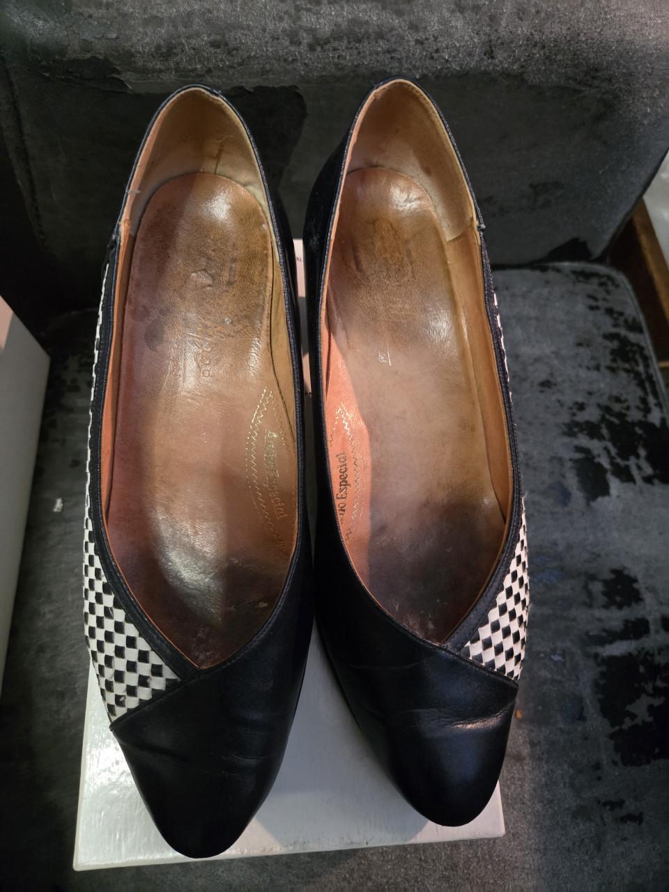 Vintage leren pumps Maat 39 Francesco Picinotti
