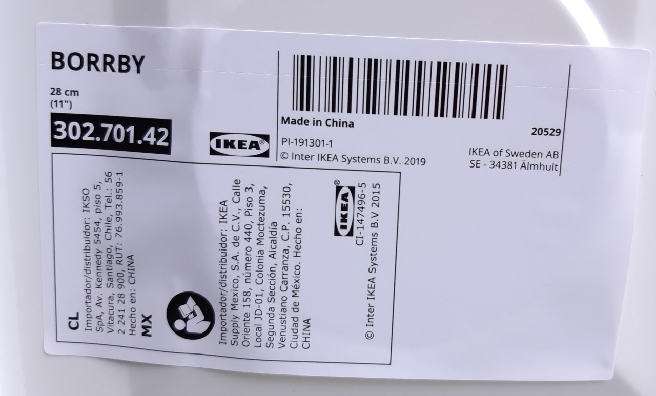 Ikea Lantaarn met stompkaars, binnen/buiten wit, 28 cm