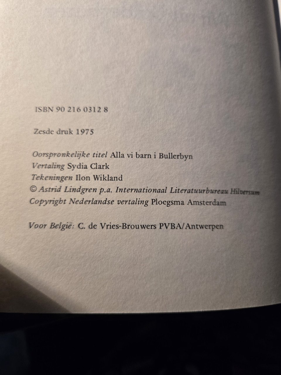 Boek: Wij uit Bolderburen Astrid Lindgrin 6e druk 1975